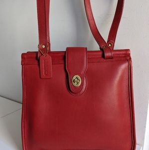 Rare Vintage Coach Weston Shopper in Red